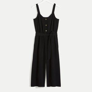 Wide Leg Sleeveless Jumpsuit with Sash
